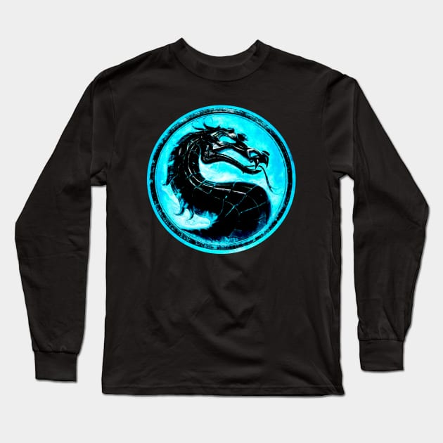 Mortal Ice Blue Long Sleeve T-Shirt by ris kingdom